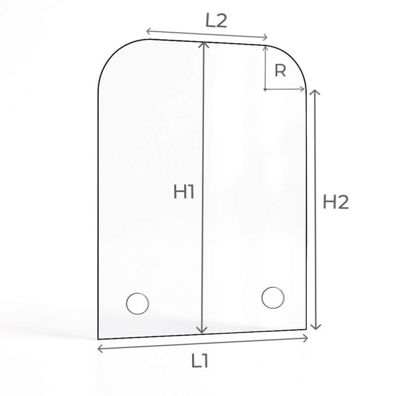 Vidre pla amb 2 angles arrodonits, estufes de llenya i llars de foc – Capska