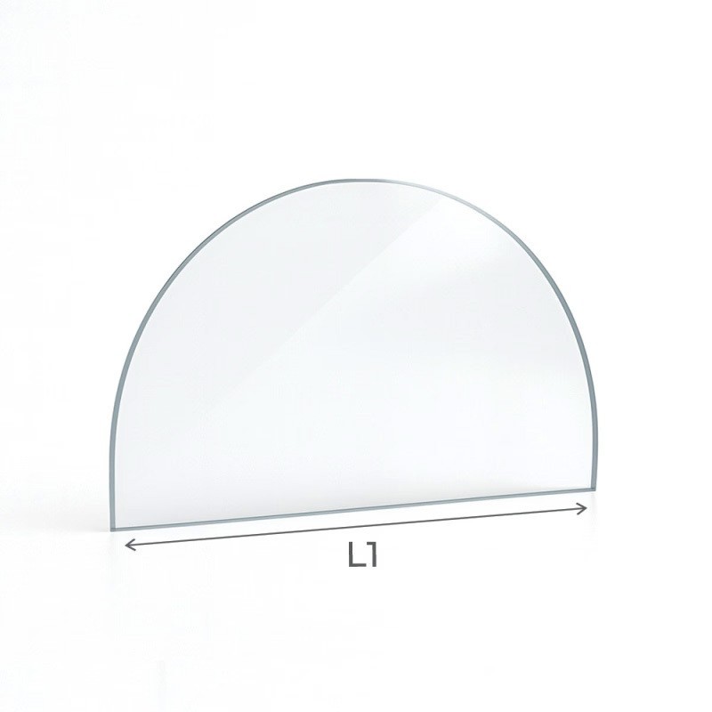 Custom Half-Circle Glass Cut for Stoves - Capska